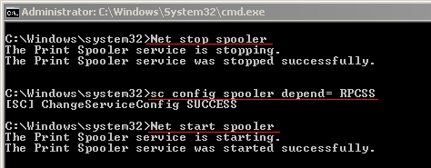 Printer Spooler Fix CMD Method 2