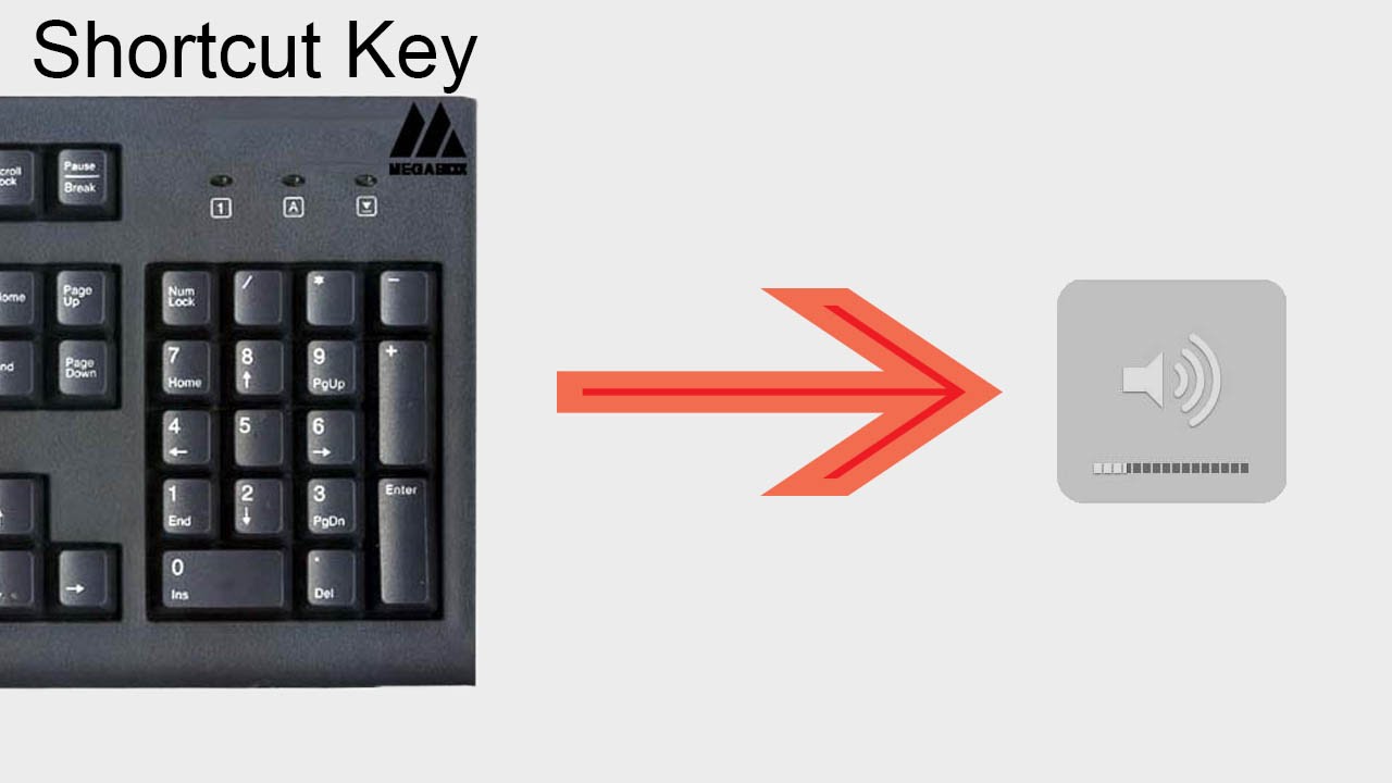 keyboard shortcut for sound control windows 7