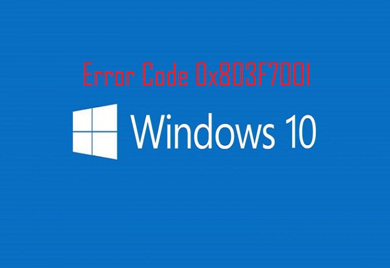 error Code 0x803F7001 in Windows 10