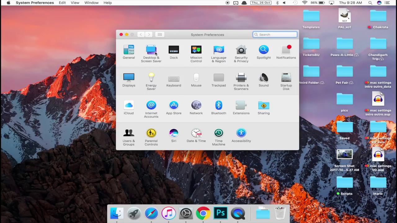 configure Mac settings