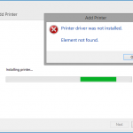 Printer Driver Package Cannot be Installed