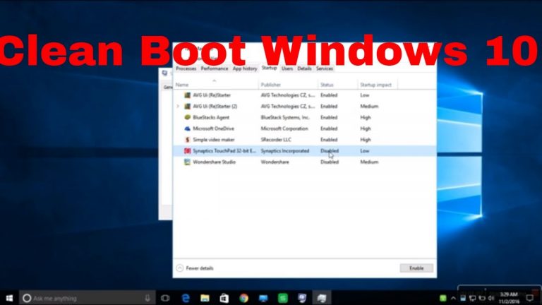 Perform clean boot