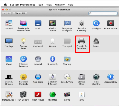 Setting default printer Mac OS X