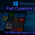 Apps missing in Windows 10 creators update
