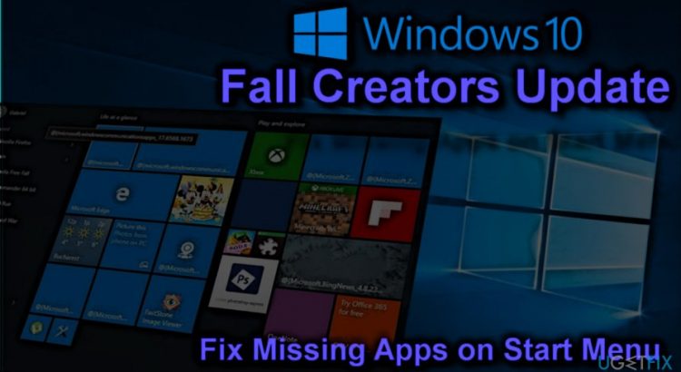 Apps missing in Windows 10 creators update