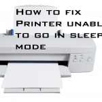 Printer unable to go in sleep mode
