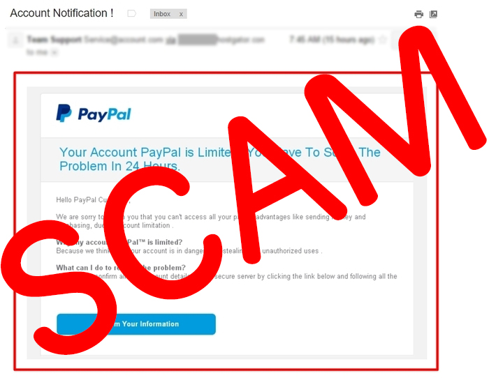 Paypal Fake email