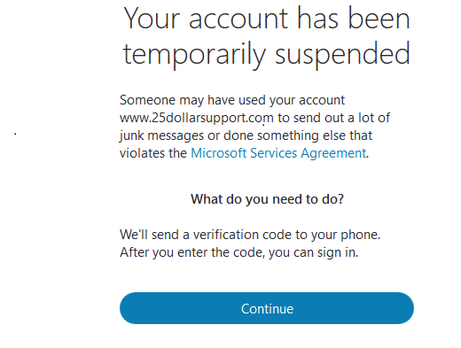 Your account has been temporarily suspended