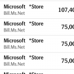 Charges MICROSOFT ONLINE BILL.MS.NET