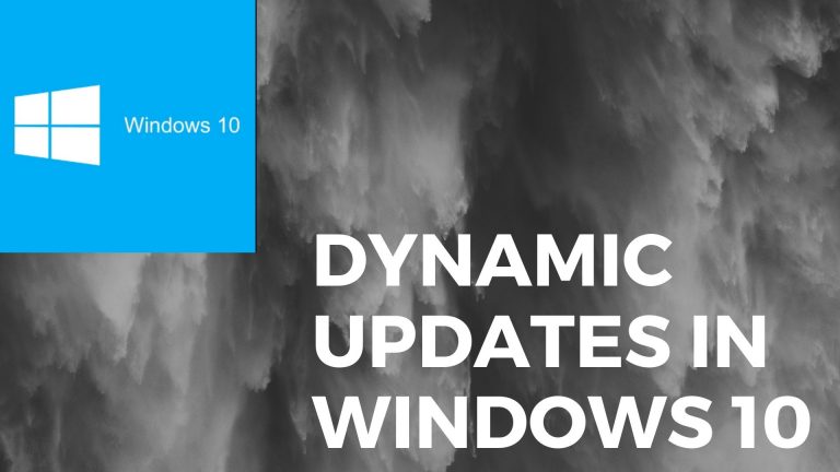 Dynamic updates in Windows 10